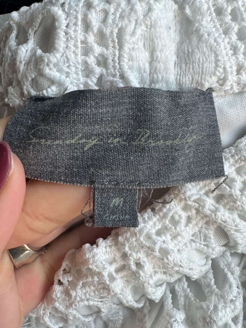 Anthropologie Sunday in Brooklyn Top Coquette Cottagecore Boho Peasant Blouse S - Picture 4 of 7